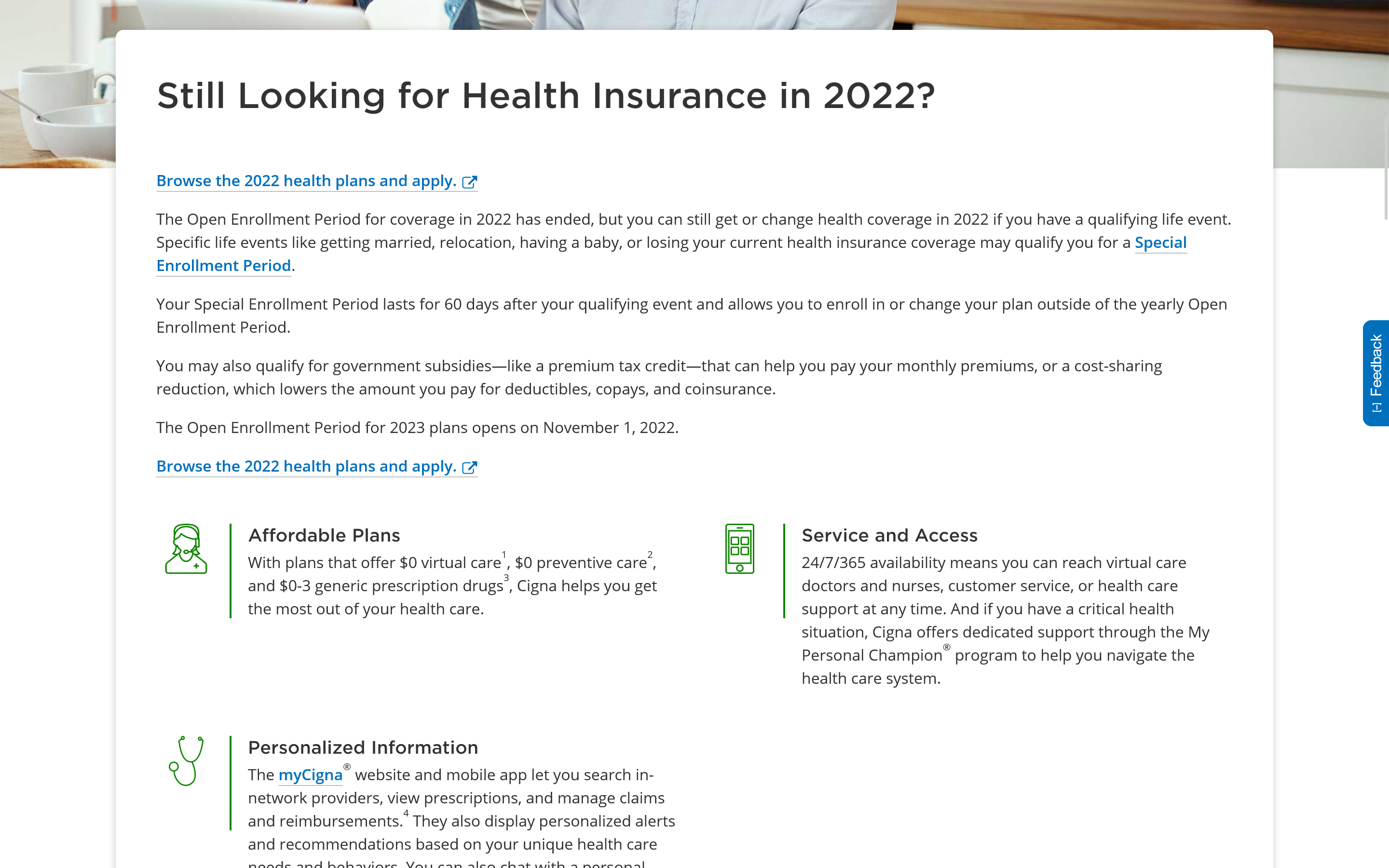 cigna small business health insurance plans