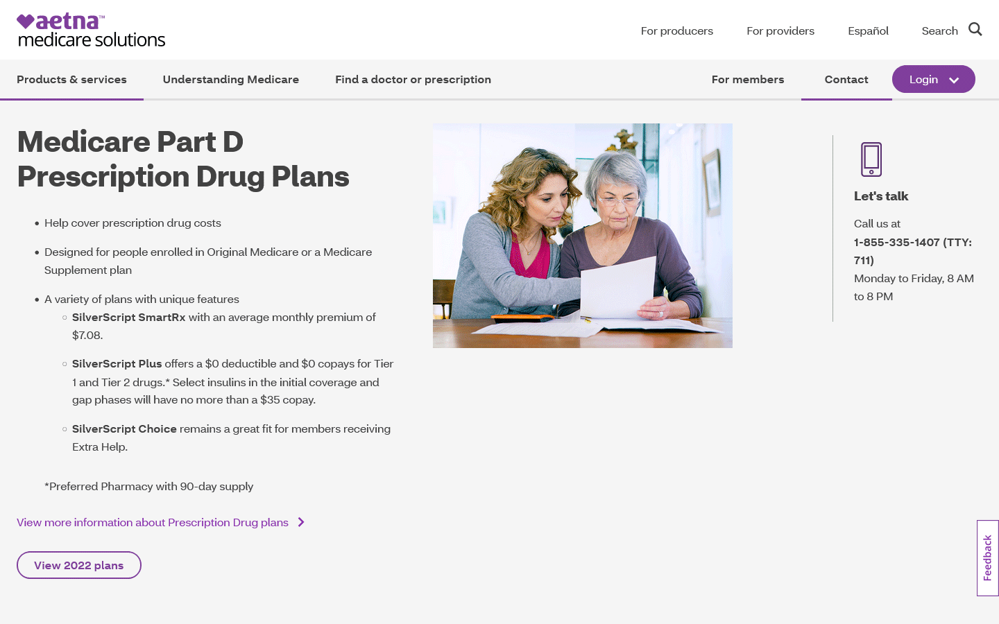 Aetna Medicare Part D Prescription Drug Plans (PDPs) Review